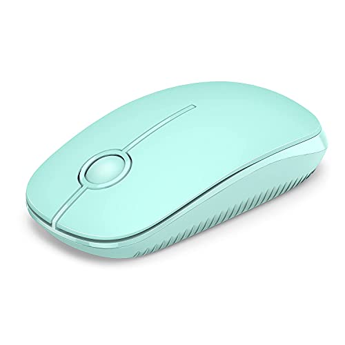 VssoPlor Wireless Mouse, 2.4G Slim Portable Computer Mice with Nano Receiver for Notebook, PC, Laptop, Computer (Mint Green) - Image 1