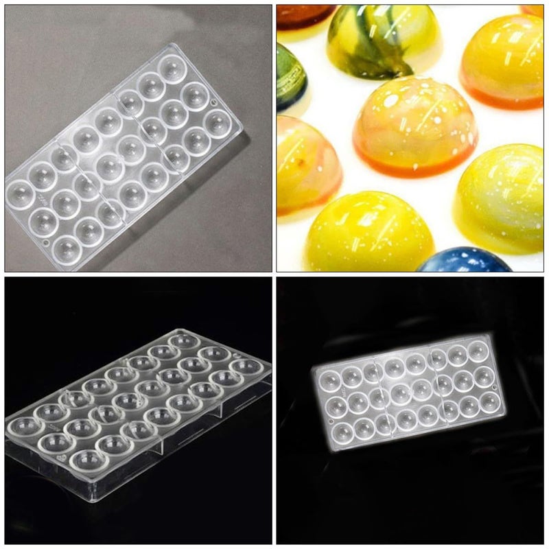 Nonstick Acrylic Half Round Chocolate Mold Multipurpose Baking Tool - Image 4