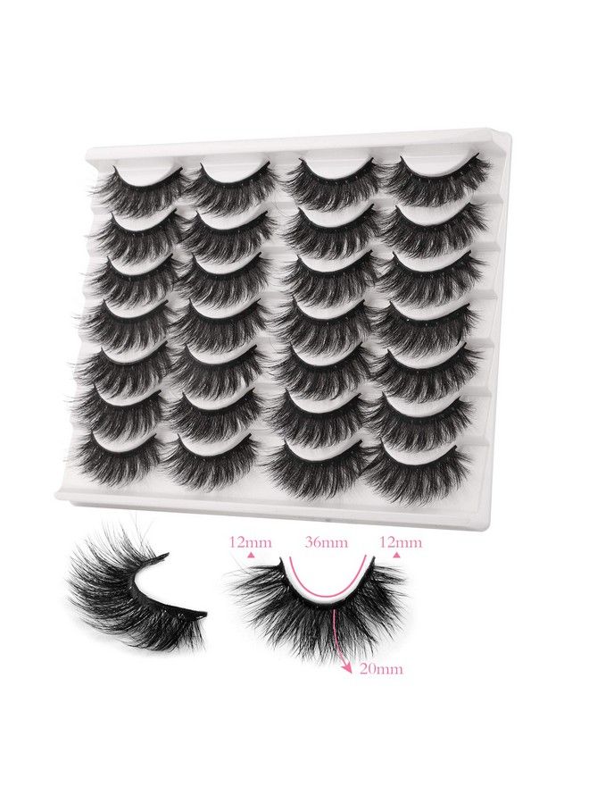 JIMIRE False Eyelashes Mink Fluffy Volume Lashes 3D Wispy Long Fake Eyelashes 14 Pairs Pack - Image 4
