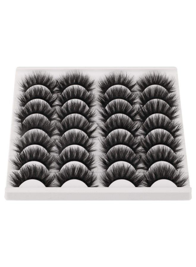 JIMIRE False Eyelashes Mink Fluffy Volume Lashes 3D Wispy Long Fake Eyelashes 14 Pairs Pack - Image 1