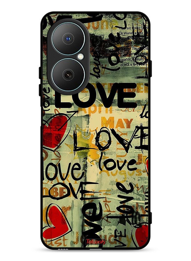 Tolwak Huawei Nova Y73 Protective Case Cover Love Tags