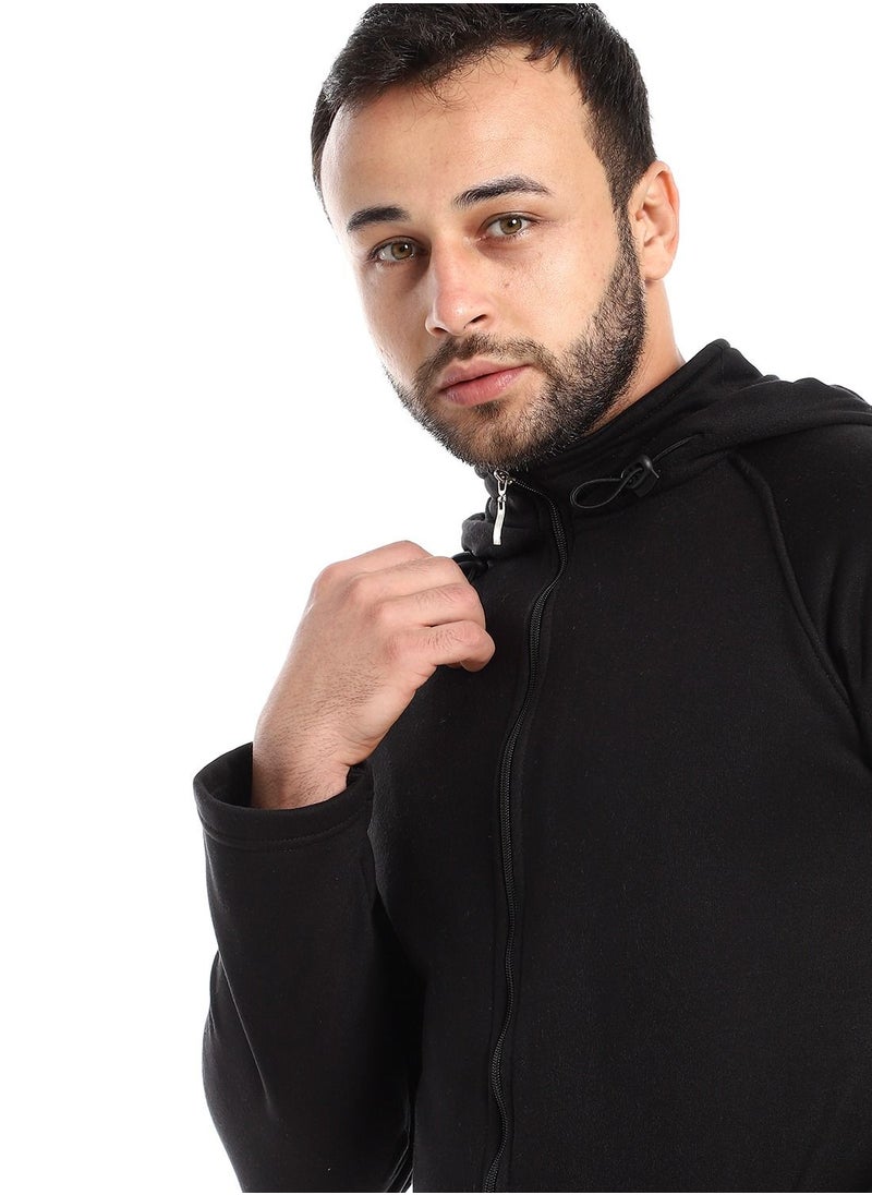 Caesar - Mens Plain Hoodie With Front Pockets and through zipper - Image 1