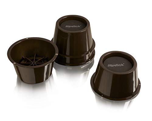 Slipstick CB654 2 Inch Lift Furniture Risers / Bed Risers, Adds 2" Height to Heavy Furniture or Beds (Set of 4) Supports 2,000 lbs,Chocolate/Dark Brown - Image 1