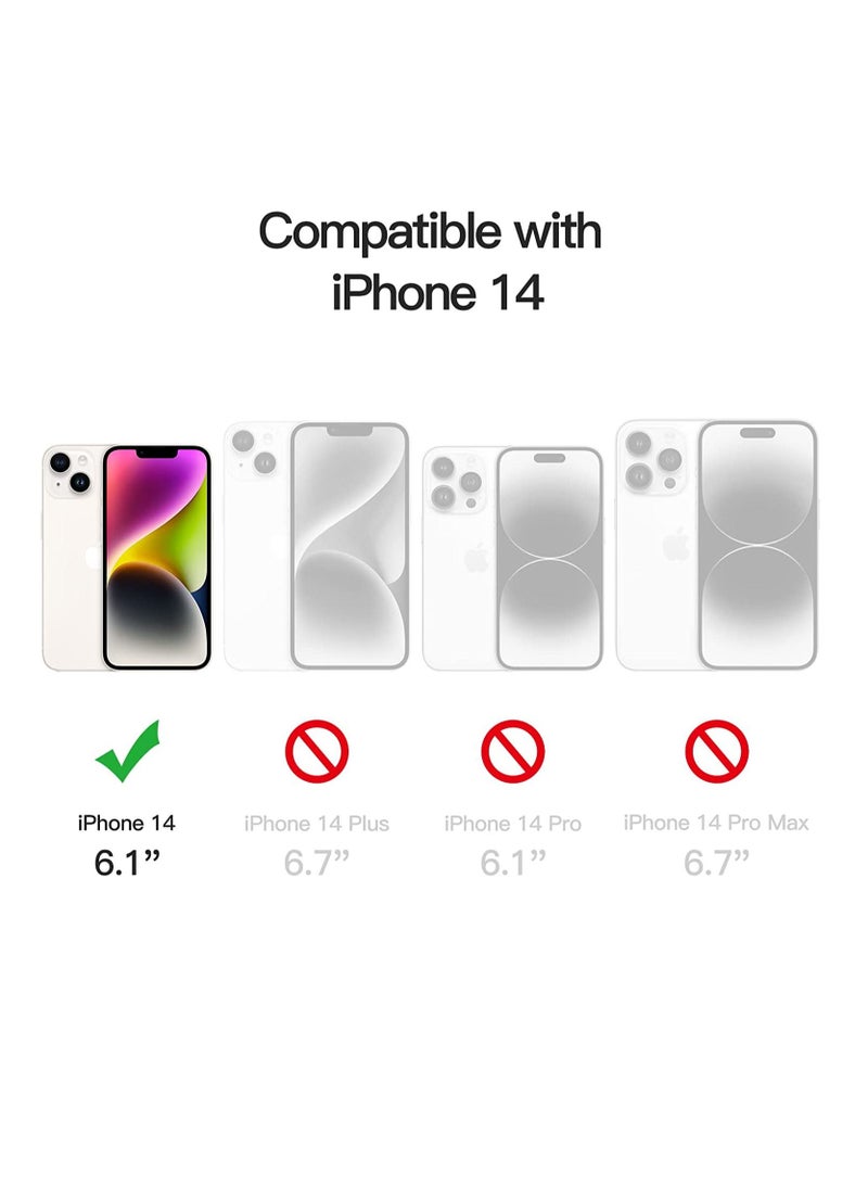 DUSALA Magnetic Case for iPhone 14 6.1-Inch Compatible with MagSafe Wireless Charging, Shockproof Phone Bumper Cover, Anti-Scratch Clear Back - Image 2