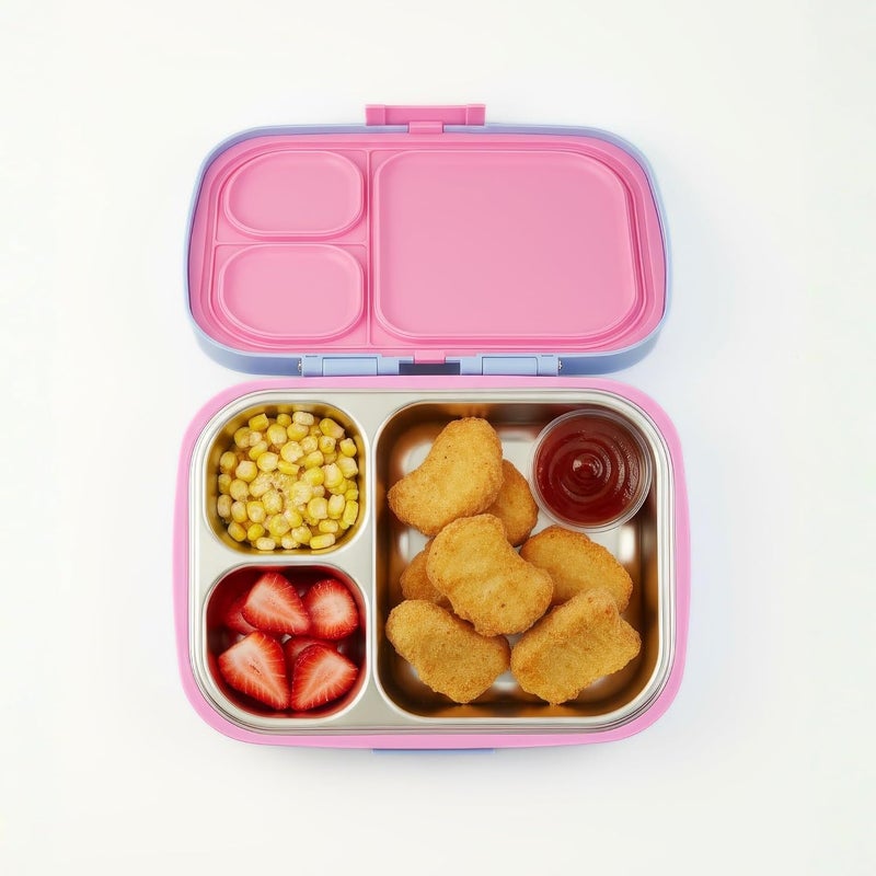 Spriggo Vault Funk Kids Lunch Box, Periwinkle Pink - Image 2