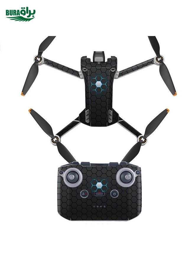 BURAQ Full Surround Style Waterproof  Sticker For DJI Mini 3 Pro RC-N1 Ordinary Version(Mn3-15)  - Image 1