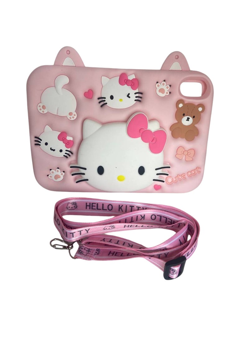 Cartoon 3D Silicon Handle Stand Cover ForiPad mini 7 (2024 Model, 7th Generation) / mini 6 (2021 Model, 6th Generation) - Image 1