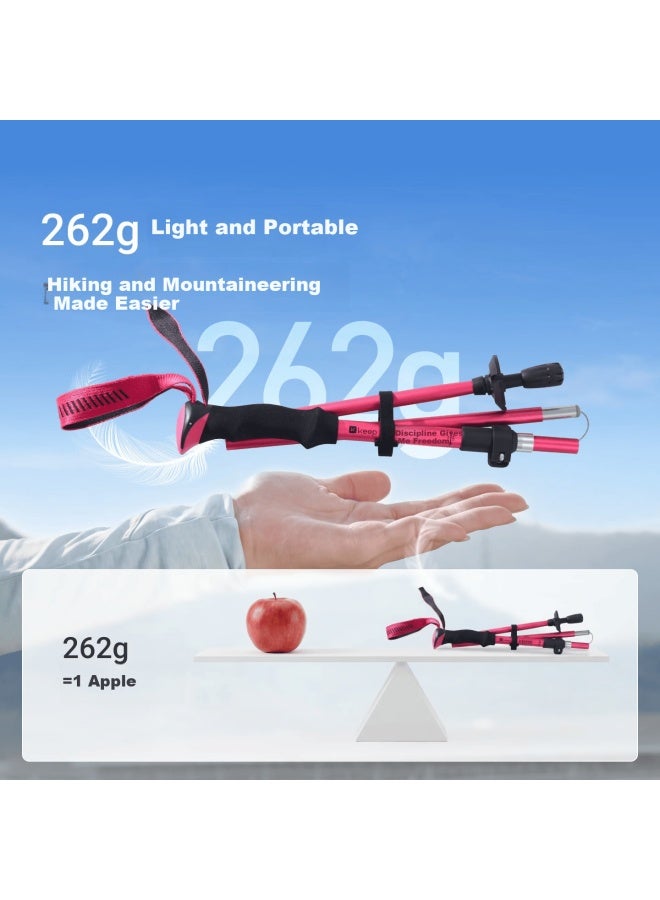 Keep Ultra-light 5-section Foldable Telescopic Trekking Pole Professional Outdoor Hiking Shock-absorbing Walking Stick - Image 2