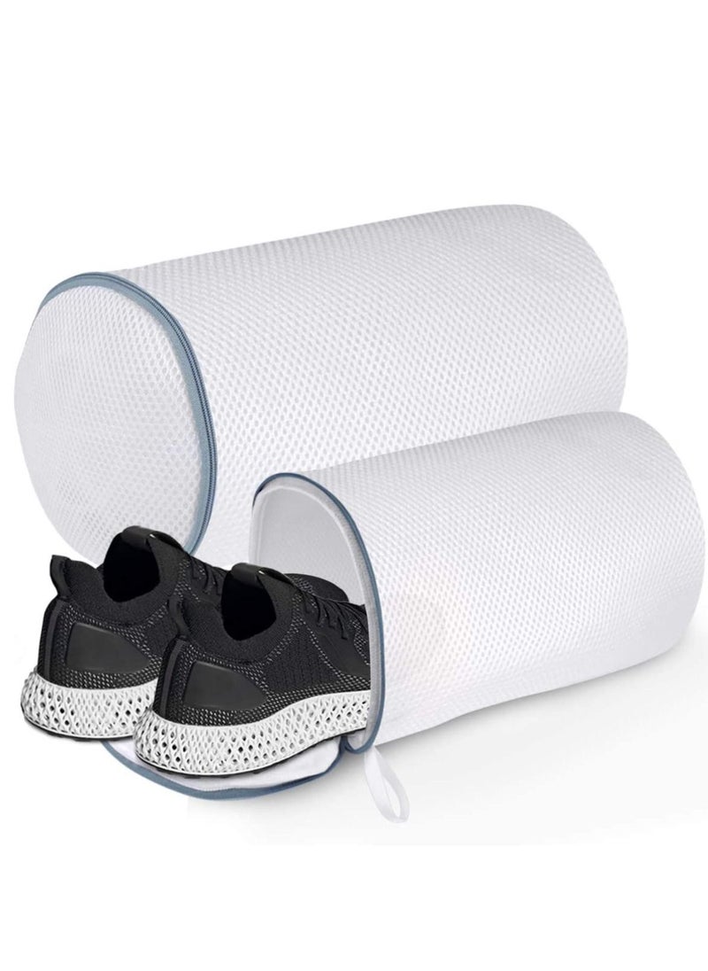 HomarKet Set Of 2 Laundry Bag For Shoes Polyester Zippered Mesh Shoes Washer And Dryer Bags For Sneaker Socks And Bras  - Image 1