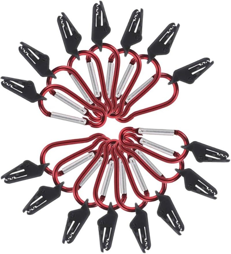 15Pcs Heavy Duty Tarp Tie Down Clips Windproof Tent Fixing Clips for RV Awning and Camping - Image 1
