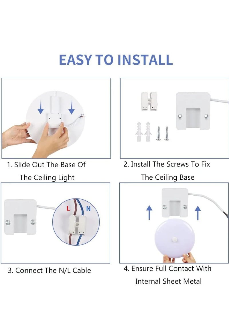Goeco Led Ceiling Light, Led Ceiling Lamp with Motion Sensor 6500K Cold White, IP54 Waterproof Led Ceiling Light for Kitchen Living Room Bedroom Hallway Room Balcony  - Image 4
