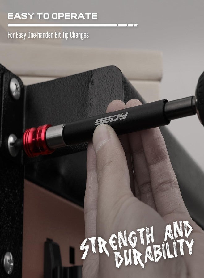 SEDY 5-Piece 2", 4", 6", 12", 17" Extra Long Magnetic Screwdriver Bit Holders, 1/4 Inch Hex Shank Quick Release Extension Adapter, Durable CR-V Steel, Universal Fit for Impact Driver Bits - Image 2