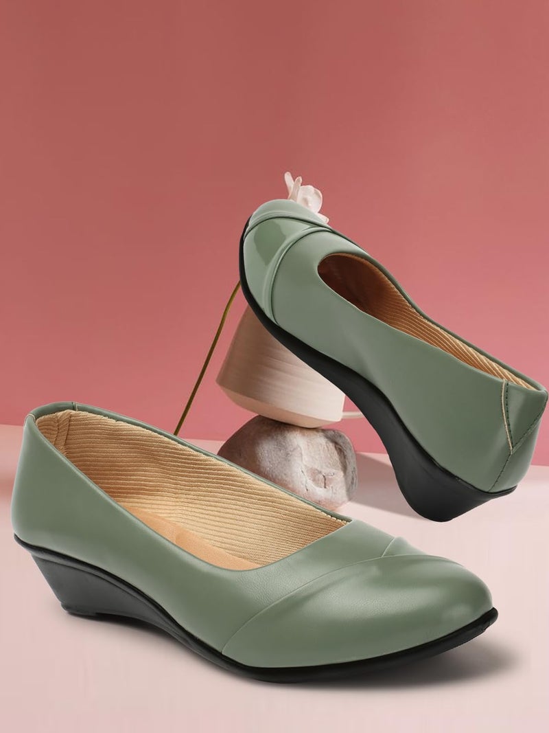 Denill Latest Collection Comfortable and Fashionable Bellies for Womens and Girls (Green Numeric 4) - Image 2