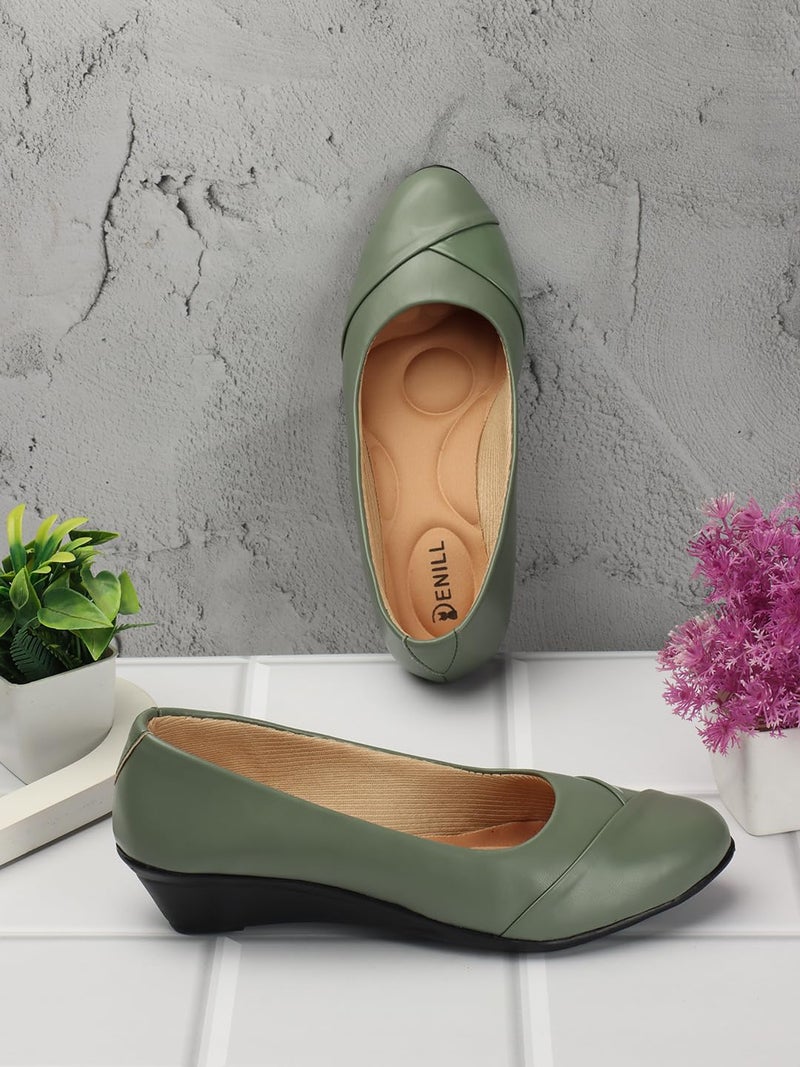 Denill Latest Collection Comfortable and Fashionable Bellies for Womens and Girls (Green Numeric 4) - Image 3