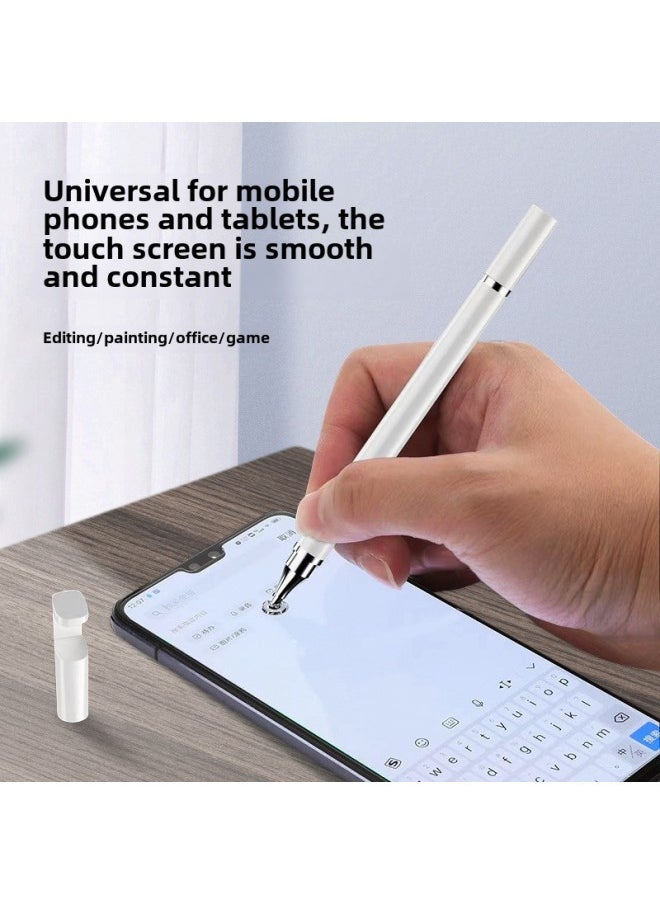 3-in-1 Multi-functional Mobile Phone Stand Touch Pen Ballpoint Pen Round Disk Capacitive Tablet Handwriting-Color:Two-in-one Rose Gold "disc Pen + Ballpoint Pen]  - Image 5