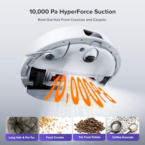roborock Q10 S5+ Robot Vacuum and Mop, 10,000Pa Suction, Upgraded from Q8 max+, 70 Days Self-Emptying, Obstacle Avoidance, Sonic Mopping, Dual Anti-Tangle Design, Auto Mop Lifting, Ideal for Pet Hair - Image 4