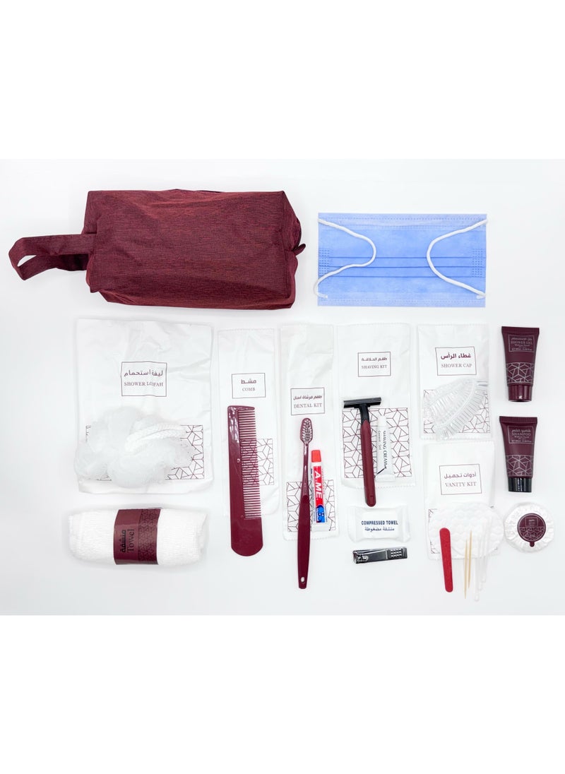 Generic Personal Care Travel Collection, Suitable for Hajj & Umrah, Fragrance-free, 18 Pieces - Details in Description 
