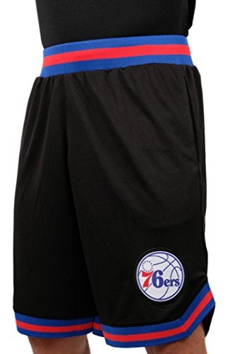 Ultra Game NBA Official Mens Active Knit Basketball Training Shorts Unisex Philadelphia 76ers Black XXLarge - Image 3