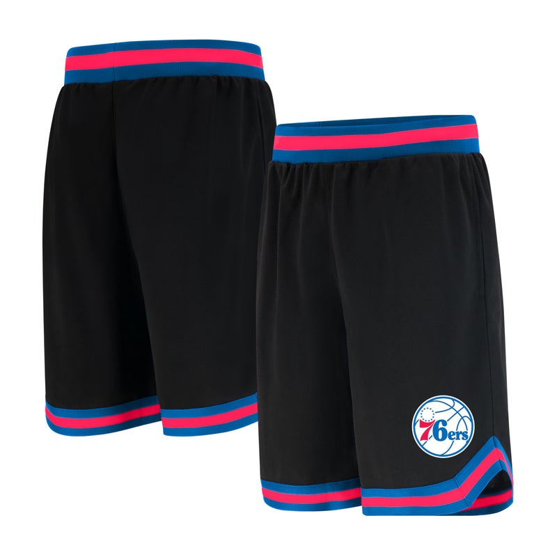 Ultra Game NBA Official Mens Active Knit Basketball Training Shorts Unisex Philadelphia 76ers Black XXLarge - Image 2