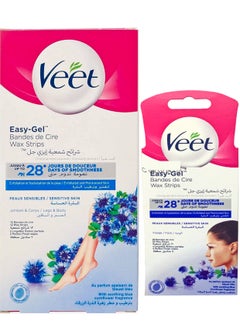 Veet Hair Removal Wax Stripes For Sensitive Skin + Veet Hair Removal Wax Stripes For Face