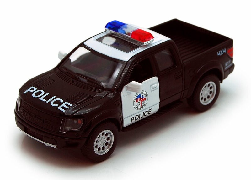 KiNSMART 2013 Ford F-150 SVT Raptor Supercrew 1:46 Scale 5" Die Cast Metal Model Toy Truck (Rescue Police)