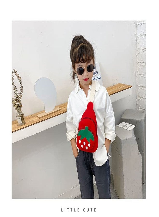 Hiflyer Small Sling Backpack, Rabbit Strawberry Design, Mini Backpack for Girls, Adjustable Shoulder Strap, Zipper Closure, 8x5x2 Inches, 0.2 liters - Image 4
