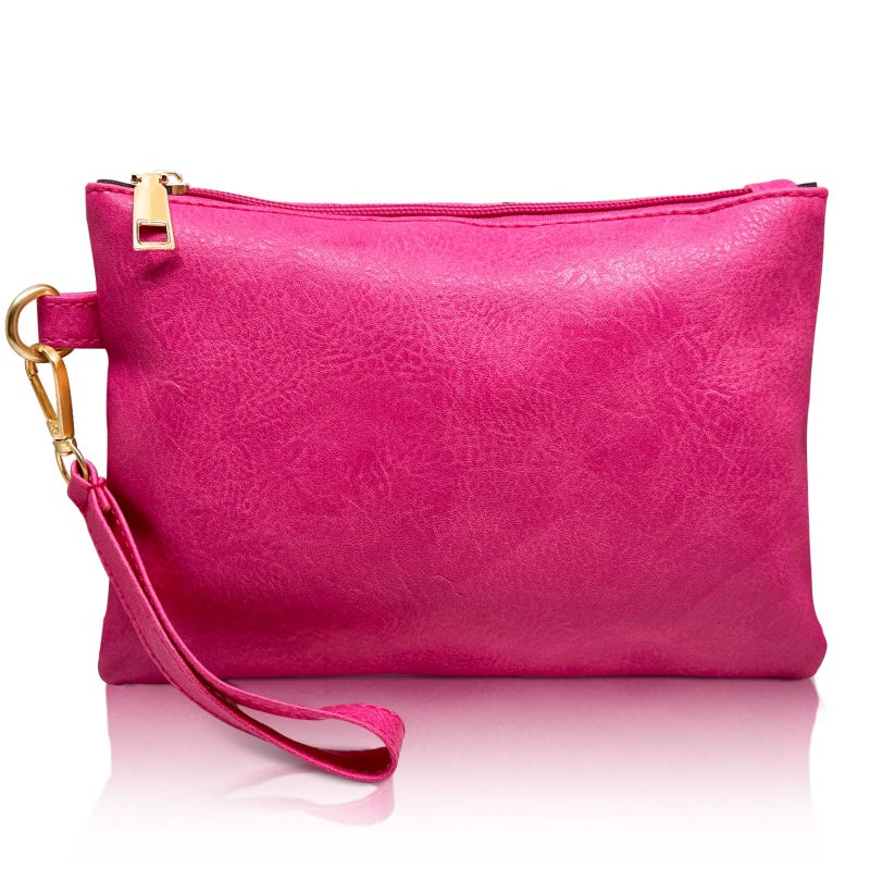 K.E.J. Clutch Purses for Women Wallet Wristlet Purses Hot Pink Wallet Small Purse Wristlet Handbags Zipper Purse for Women Ladies Christmas Gifts - Image 1