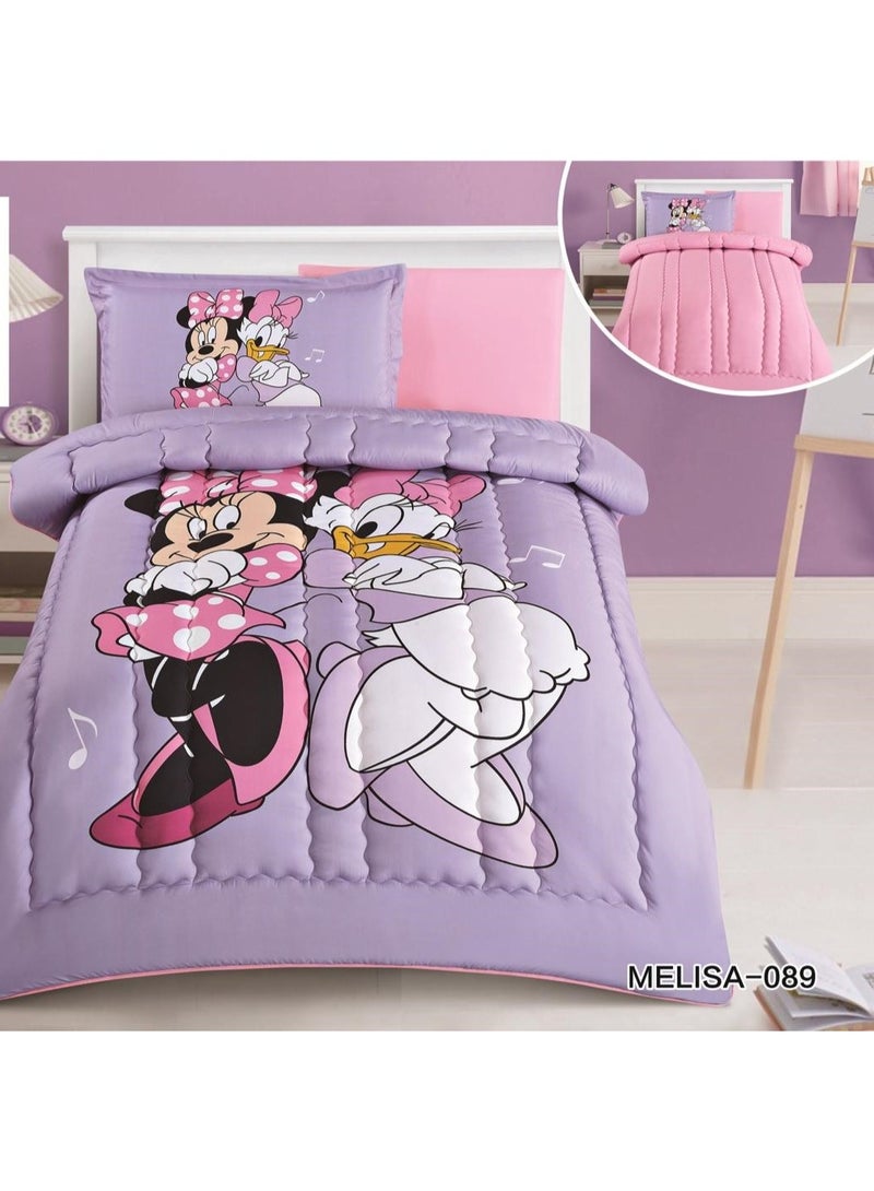 Red Rose Children's double-sided winter fur velvet bedspread, 3 pieces, quilt size 210*160 - Image 1