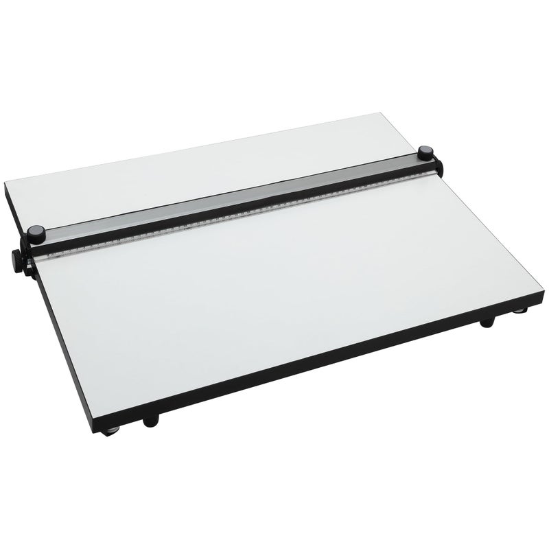 Acurit PXB 16â€ x 21â€ Drawing Board for Artists and Designers - Portable Workspace for Drawing, Sketching, Drafting, Painting - Fixed Angled Laminated Surface with Ruler and Parallel Motion Bar - Image 1