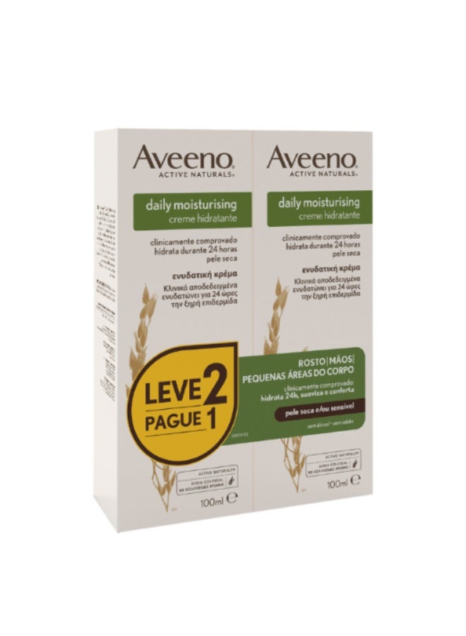 Aveeno Duo Moisturizing Cream 2x100ml - Image 2