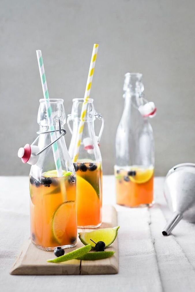 Bormioli Rocco Swing Bottle - 8.5 oz, Recyclable Glass with Airtight Seal - BPA-Free & Dishwasher Safe - Ideal for Infused Drinks, Juices, Oils - Leakproof, Odor Proof, Stain Proof Food Storage - Image 3