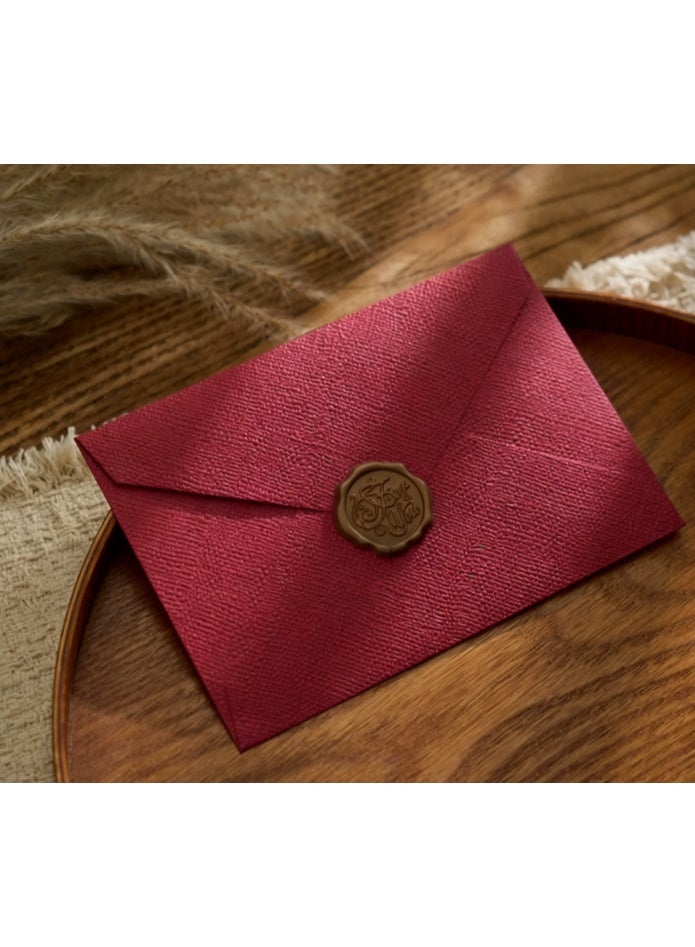 Hirospace Luxury Linen Envelope Kit - 16 PCS Set with Wax Seals, Thick Envelopes & Paper for Handwritten Letters & Cards - Image 2