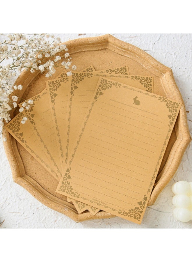 Hirospace Luxury Linen Envelope Kit - 16 PCS Set with Wax Seals, Thick Envelopes & Paper for Handwritten Letters & Cards - Image 3