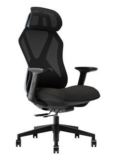 AFTERWORK AFTERWORK Infinity Gaming Chair – 2D Headrest, 2D Armrests, Sliding Molded Seat, Lumbar Height Adjustment, 5-Position Tilt Lock – Black & Light Blue Gaming Chair  - Image 5