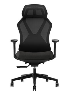 AFTERWORK AFTERWORK Infinity Gaming Chair – 2D Headrest, 2D Armrests, Sliding Molded Seat, Lumbar Height Adjustment, 5-Position Tilt Lock – Black & Light Blue Gaming Chair  - Image 4