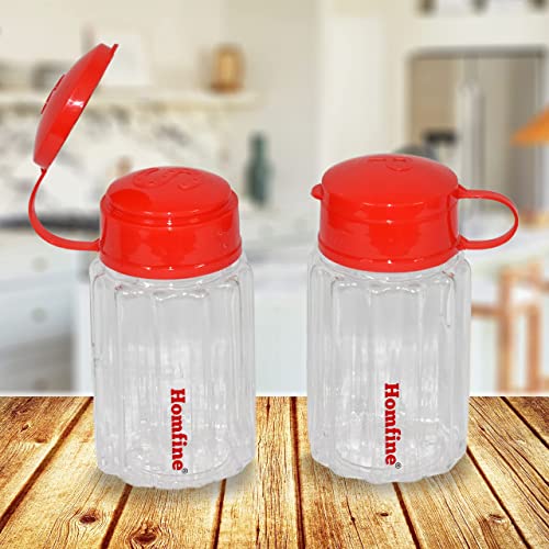 Homfine® Salt & Pepper Shaker Set of 2Pcs BPA Free Food Grade Strong Plastic Material for Dining Table, Kitchen Daily Use (Color May Vary, 1Set) - Image 5