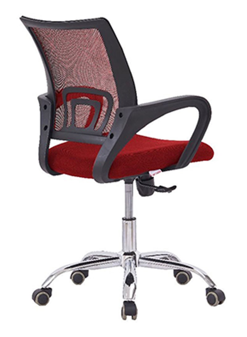 Mahmayi كرسي Mahmayi Sleekline 69001 ذو الظهر المنخفض باللون الأحمر الشبكي للأماكن متعددة الأغراض مثل المنازل والمكاتب وقاعات المؤتمرات. - Image 3