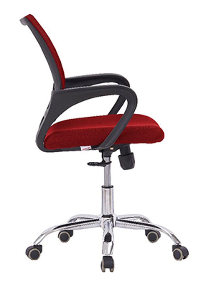 Mahmayi كرسي Mahmayi Sleekline 69001 ذو الظهر المنخفض باللون الأحمر الشبكي للأماكن متعددة الأغراض مثل المنازل والمكاتب وقاعات المؤتمرات. - Image 4