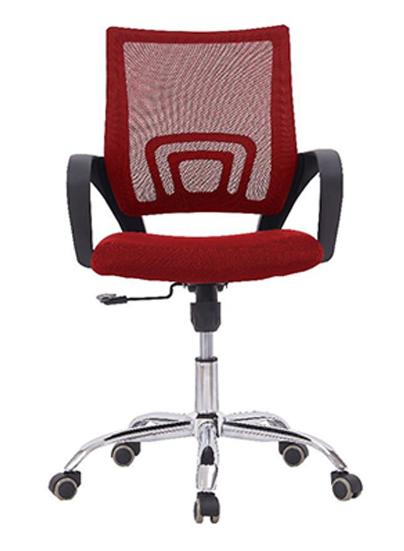 Mahmayi كرسي Mahmayi Sleekline 69001 ذو الظهر المنخفض باللون الأحمر الشبكي للأماكن متعددة الأغراض مثل المنازل والمكاتب وقاعات المؤتمرات. - Image 2