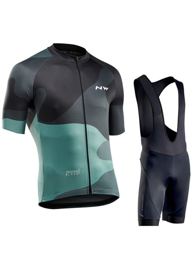 KUYING GR New Summer Outdoor Sunscreen Moisture Absorption Quick Drying Bicycle Women's Cycling Clothing Set  - Image 1