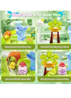M MIAOYAN Toddler Sand Water Table Toy with Electric Water Pump, Kids Sand Water with Faucet/Food Accessories/Fishing Toy, Fishing Toys for Kids, Beach Toys  - Image 4