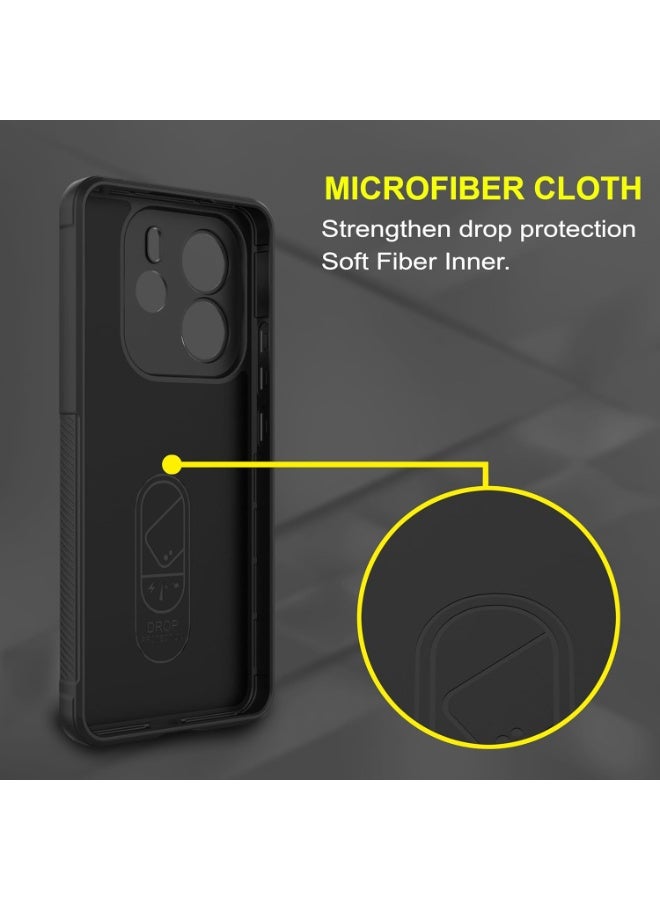 Premium Protection Back Silicone Case Compatible with Xiaomi Redmi note 14 4G Magic Shield Shockproof Case with Camera Protection (Black)  - Image 4
