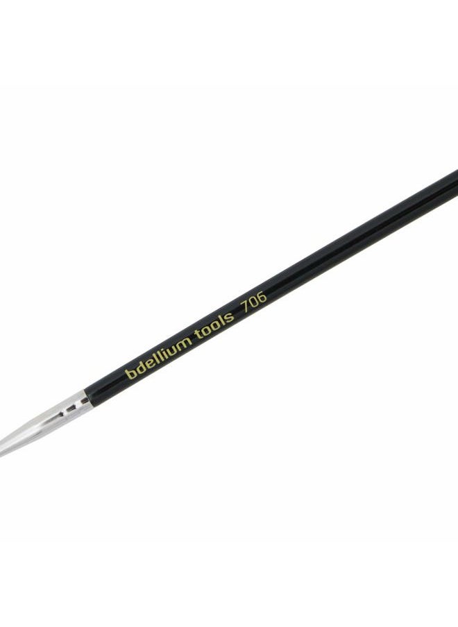 Bdellium Tools Bdellium Tools Professional Makeup Brush - Maestro Series 706 Fine Point Eyeliner - With Soft Synthetic Fibers, For Lining the Eyes (Black, 1pc)  - Image 3