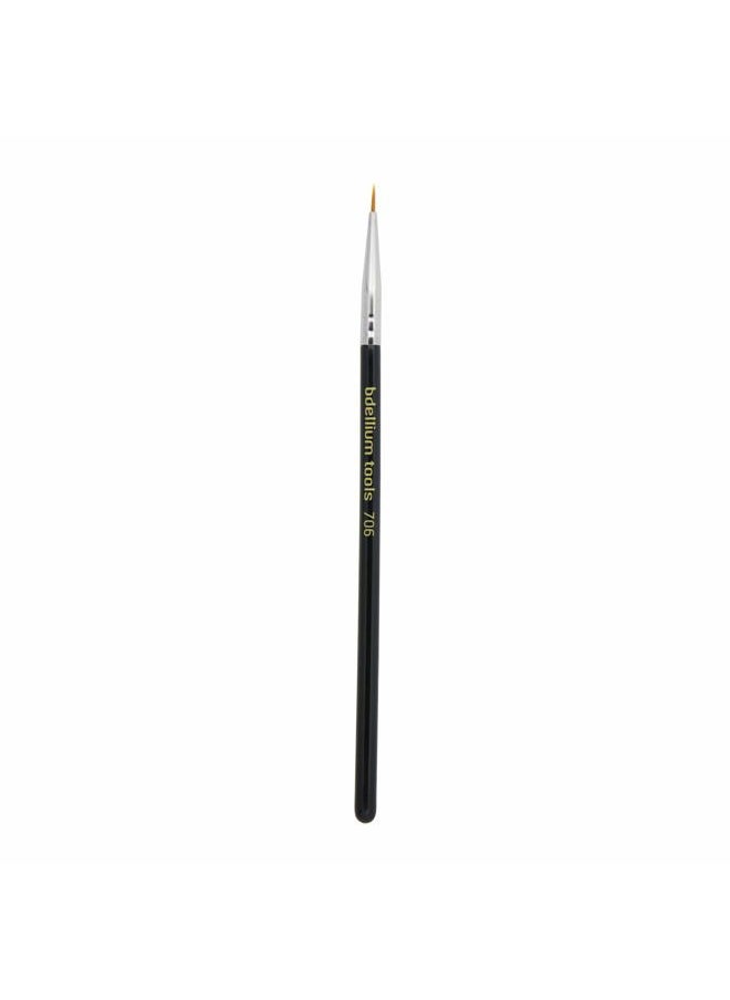 Bdellium Tools Bdellium Tools Professional Makeup Brush - Maestro Series 706 Fine Point Eyeliner - With Soft Synthetic Fibers, For Lining the Eyes (Black, 1pc)  - Image 1