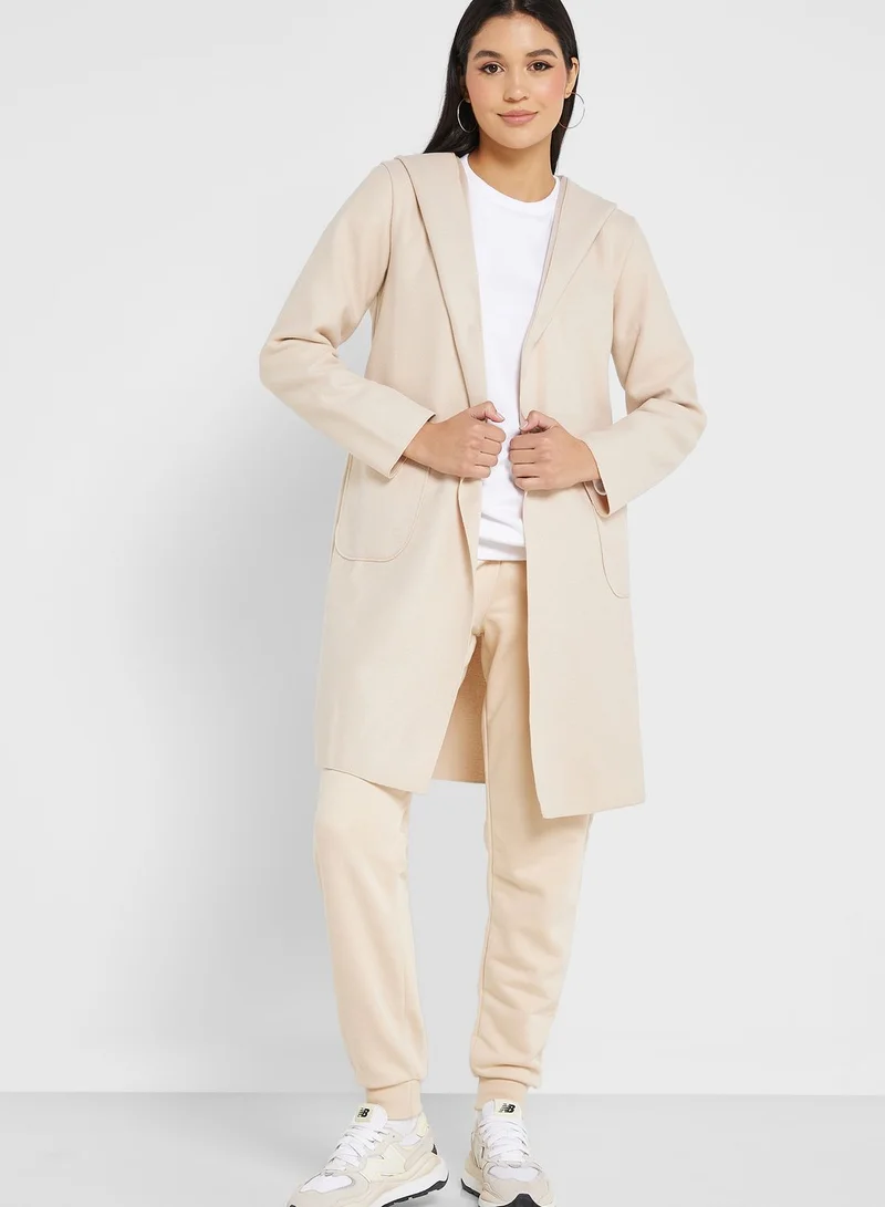 boohoo Longline Pocket Detail Coat