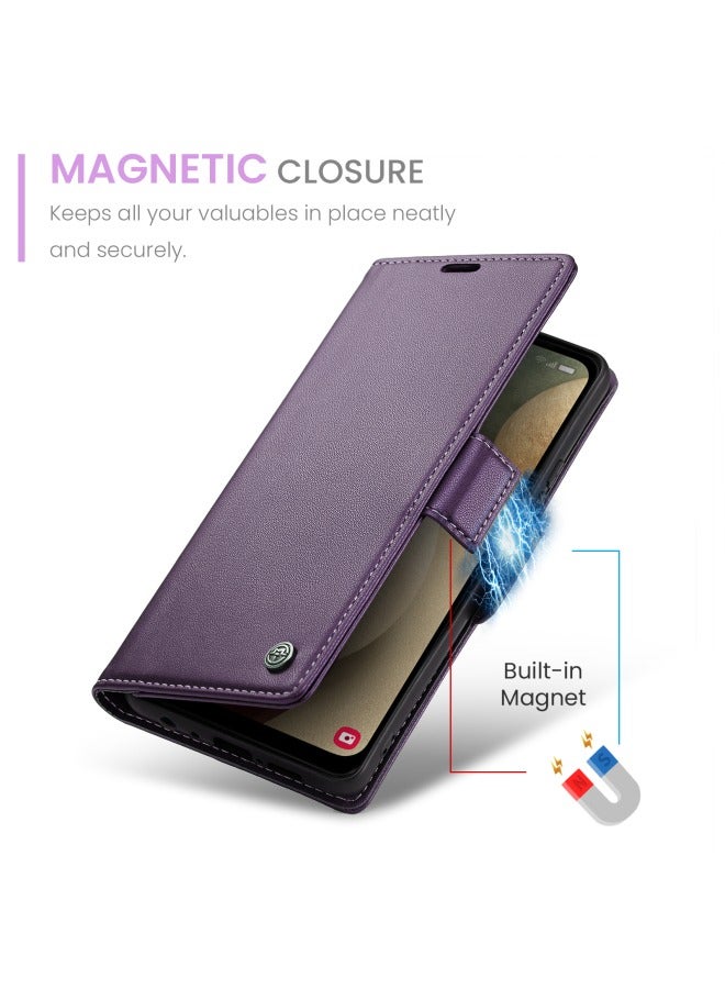 Phone Case Compatible for SAMSUNG Galaxy A12 / M12,  Protector Scratch Resistant Leather Kickstand Card Slots Money Pocket - Image 3