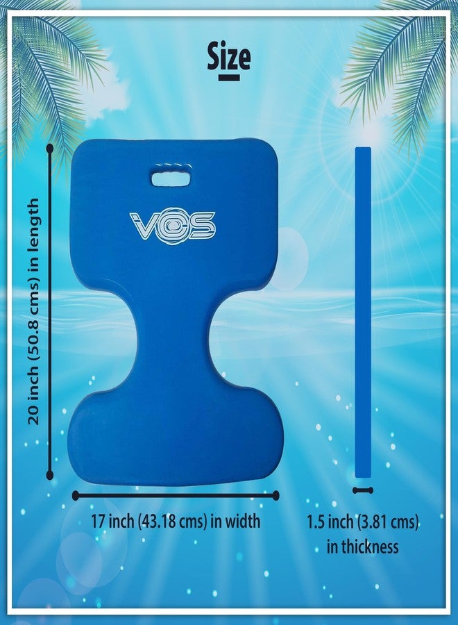 VOS Oasis Premium Water Solid Saddle Floats - Ultra Buoyant, Comfortable Floating Seats for Pool, Beaches, Lakes, Water Parks | Pack of 1 (Capri Blue) - Image 2