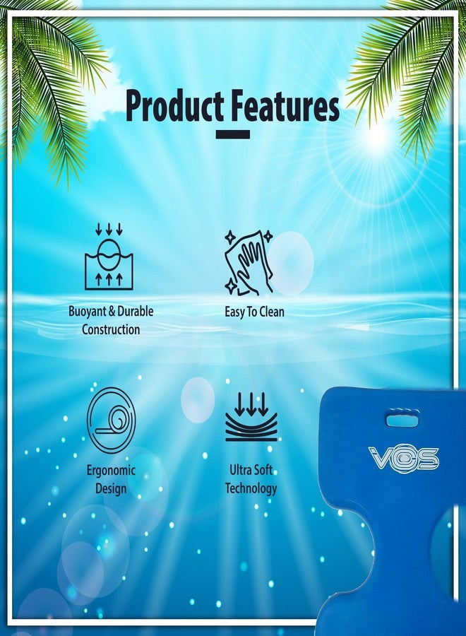 VOS Oasis Premium Water Solid Saddle Floats - Ultra Buoyant, Comfortable Floating Seats for Pool, Beaches, Lakes, Water Parks | Pack of 1 (Capri Blue) - Image 4