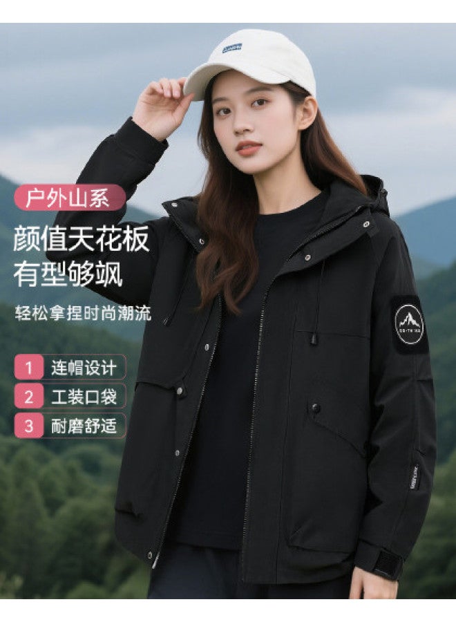 Fapai Autumn Fashion Versatile Outdoor Mountain Style Youth Sports Hooded Jacket Coat Women - Image 1
