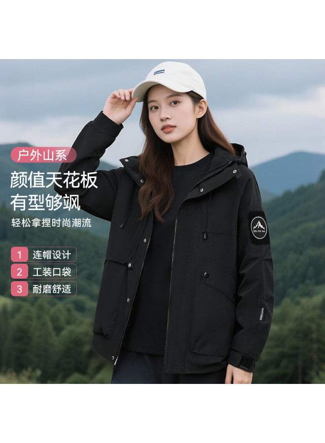 Fapai Autumn Fashion Versatile Outdoor Mountain Style Youth Sports Hooded Jacket Coat Women - Image 2